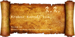 Krebsz Kornélia névjegykártya